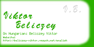 viktor beliczey business card